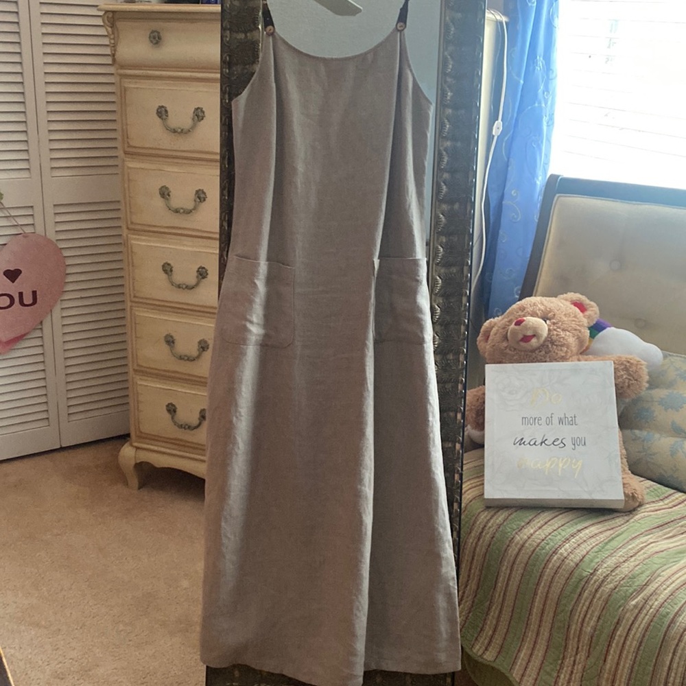 Maxi 100% linen Ann Taylor dress size what size 2